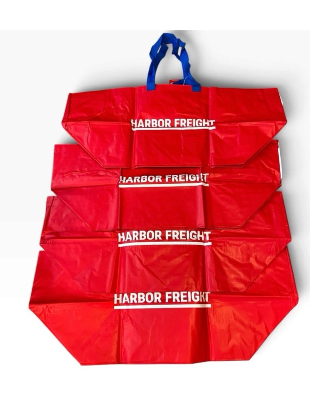 Lot of 4 Red Harbor Freight XXL Reusable Tote Bags 55 Lb 19 Gallon Carry All New